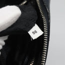 PRADA Clutch Bag Safiano leather Navy Silver Auth BD1408-11