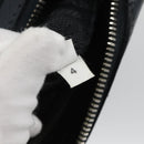 PRADA Clutch Bag Safiano leather Navy Silver Auth BD1408-12