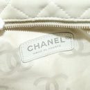 CHANEL Shoulder Bag Lamb Skin White CC Auth BD1411-18