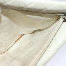CHANEL Shoulder Bag Lamb Skin White CC Auth BD1411-19