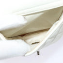 CHANEL Shoulder Bag Lamb Skin White CC Auth BD1411-11