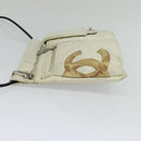 CHANEL Shoulder Bag Lamb Skin White CC Auth BD1411-3