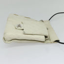 CHANEL Shoulder Bag Lamb Skin White CC Auth BD1411-4