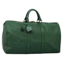 LOUIS VUITTON Epi Keepall 50 Boston Bag Green M42964 LV Auth BD1421-1