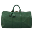 LOUIS VUITTON Epi Keepall 50 Boston Bag Green M42964 LV Auth BD1421-13