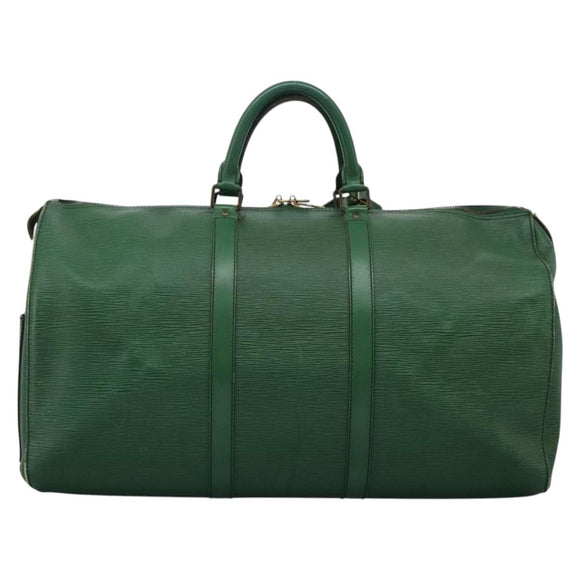 LOUIS VUITTON Epi Keepall 50 Boston Bag Green M42964 LV Auth BD1421