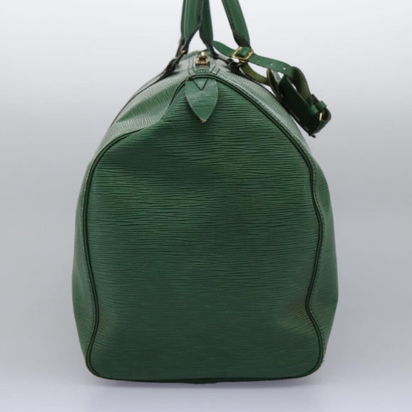 LOUIS VUITTON Epi Keepall 50 Boston Bag Green M42964 LV Auth BD1421