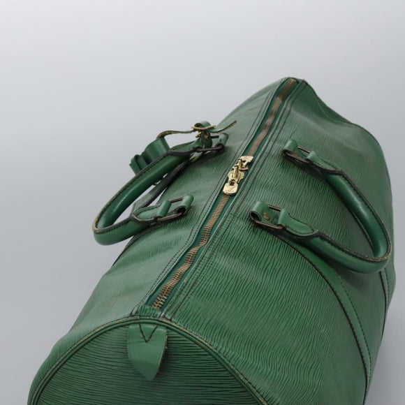 LOUIS VUITTON Epi Keepall 50 Boston Bag Green M42964 LV Auth BD1421