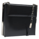 Salvatore Ferragamo Shoulder Bag Leather Black Auth BD1426-1