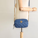 VERSACE Medusa Shoulder Bag Denim Blue Gold Auth BD1427-22
