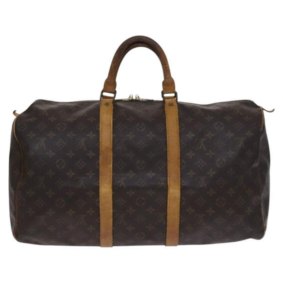 LOUIS VUITTON Monogram Keepall 50 Boston Bag M41426 LV Auth BD1432