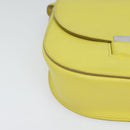 CELINE Shoulder Bag Leather Yellow Auth BD1446-10