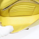 CELINE Shoulder Bag Leather Yellow Auth BD1446-17
