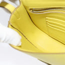 CELINE Shoulder Bag Leather Yellow Auth BD1446-19