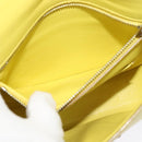 CELINE Shoulder Bag Leather Yellow Auth BD1446-20