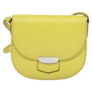 CELINE Shoulder Bag Leather Yellow Auth BD1446-2