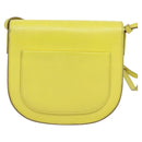 CELINE Shoulder Bag Leather Yellow Auth BD1446-3