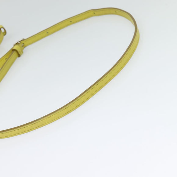 CELINE Shoulder Bag Leather Yellow Auth BD1446