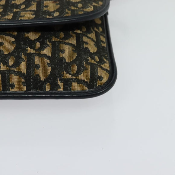 Christian Dior Trotter Canvas Shoulder Bag Navy Auth BD1447