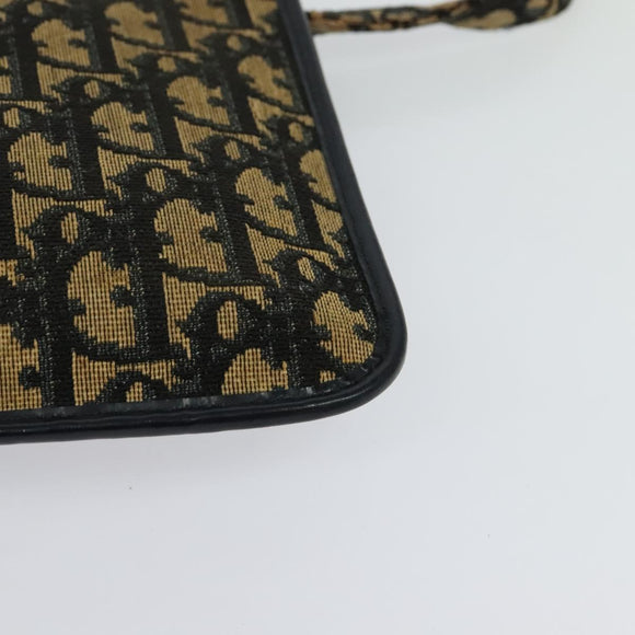 Christian Dior Trotter Canvas Shoulder Bag Navy Auth BD1447