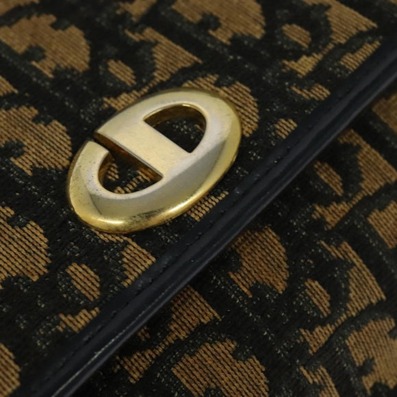 Christian Dior Trotter Canvas Shoulder Bag Navy Auth BD1447