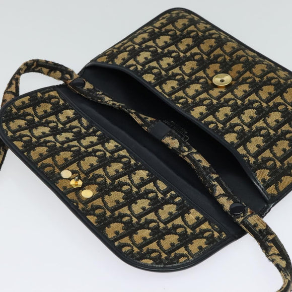 Christian Dior Trotter Canvas Shoulder Bag Navy Auth BD1447