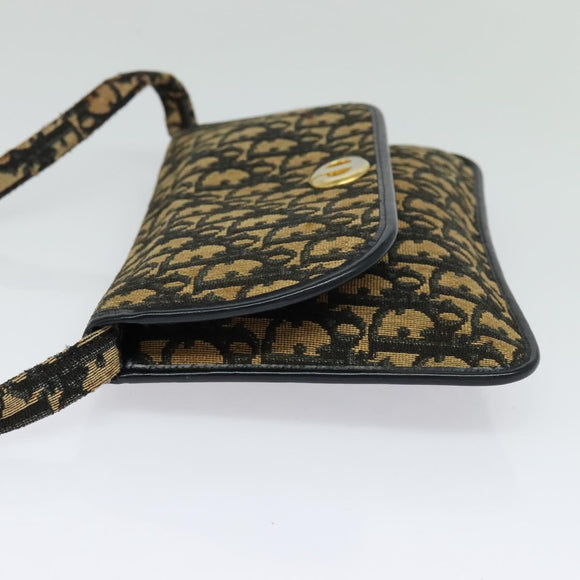 Christian Dior Trotter Canvas Shoulder Bag Navy Auth BD1447