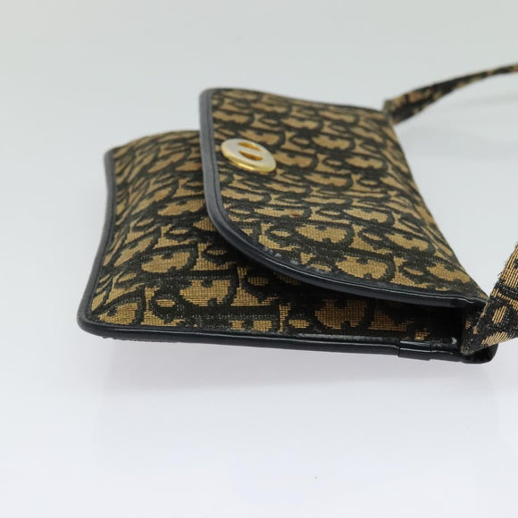 Christian Dior Trotter Canvas Shoulder Bag Navy Auth BD1447