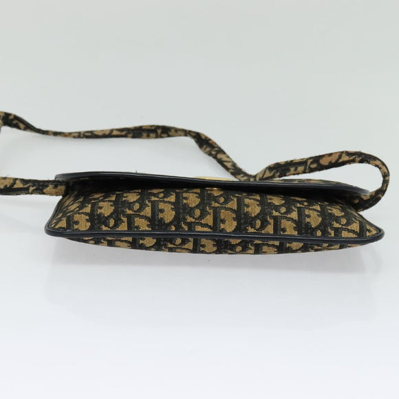 Christian Dior Trotter Canvas Shoulder Bag Navy Auth BD1447