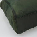 PRADA Chain Shoulder Bag Nylon Green Auth BD1448-15