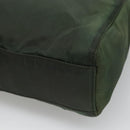 PRADA Chain Shoulder Bag Nylon Green Auth BD1448-16