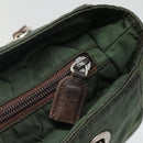 PRADA Chain Shoulder Bag Nylon Green Auth BD1448-9