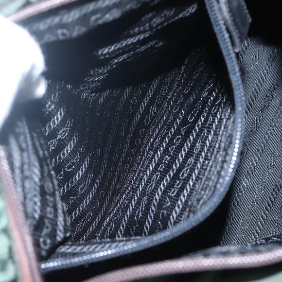 PRADA Chain Shoulder Bag Nylon Green Auth BD1448