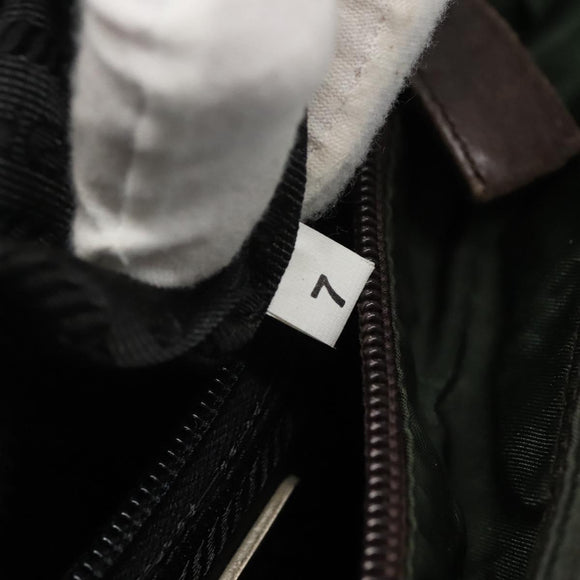 PRADA Chain Shoulder Bag Nylon Green Auth BD1448