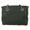 PRADA Chain Shoulder Bag Nylon Green Auth BD1448-2