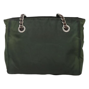 PRADA Chain Shoulder Bag Nylon Green Auth BD1448 - 0