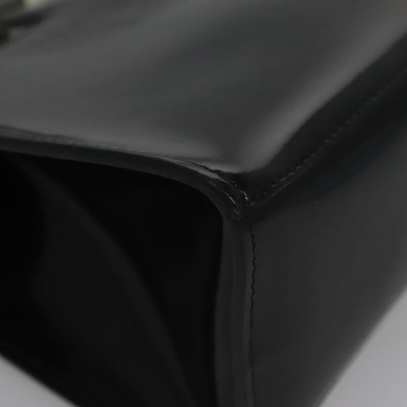 Salvatore Ferragamo Hand Bag Leather Black Auth BD145