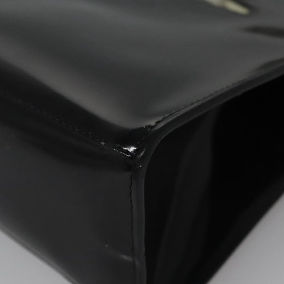 Salvatore Ferragamo Hand Bag Leather Black Auth BD145