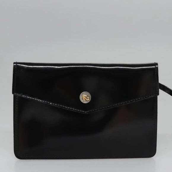 Salvatore Ferragamo Hand Bag Leather Black Auth BD145