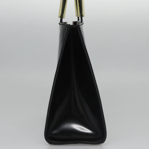 Salvatore Ferragamo Hand Bag Leather Black Auth BD145