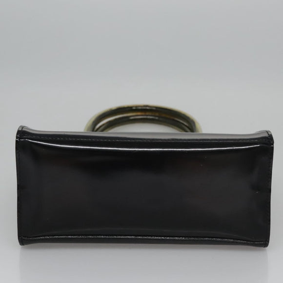 Salvatore Ferragamo Hand Bag Leather Black Auth BD145