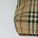 BURBERRY Nova Check Shoulder Bag PVC Leather Beige Auth BD1450-15