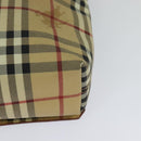 BURBERRY Nova Check Shoulder Bag PVC Leather Beige Auth BD1450-16
