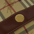 BURBERRY Nova Check Shoulder Bag PVC Leather Beige Auth BD1450-17