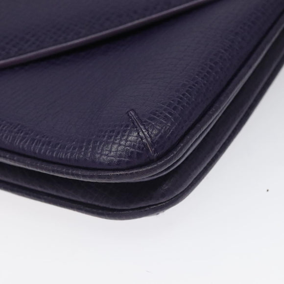 LOEWE Hand Bag Leather Purple Auth BD1451