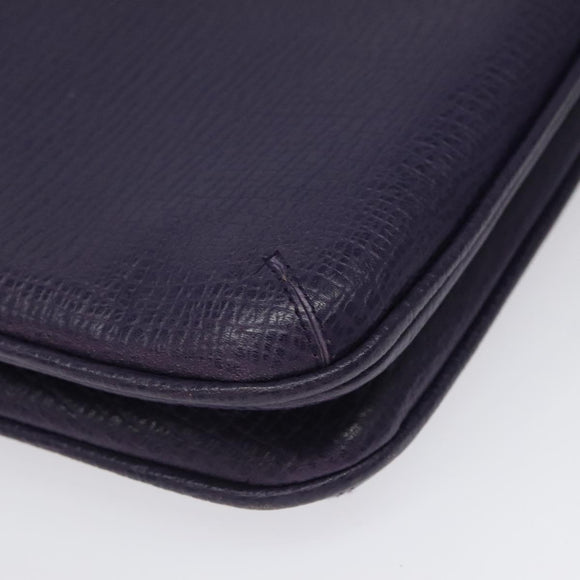 LOEWE Hand Bag Leather Purple Auth BD1451