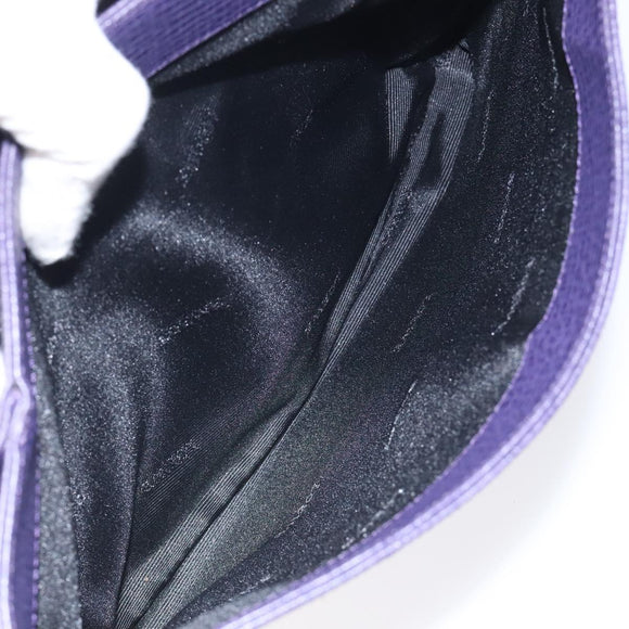 LOEWE Hand Bag Leather Purple Auth BD1451