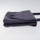 LOEWE Hand Bag Leather Purple Auth BD1451-3