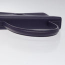 LOEWE Hand Bag Leather Purple Auth BD1451-7