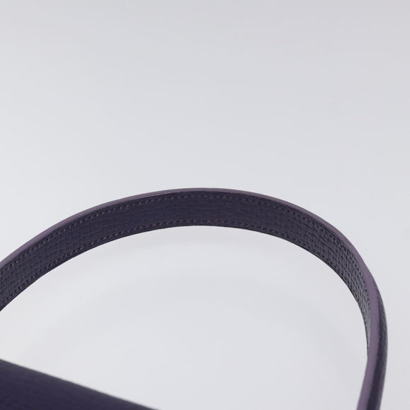 LOEWE Hand Bag Leather Purple Auth BD1451